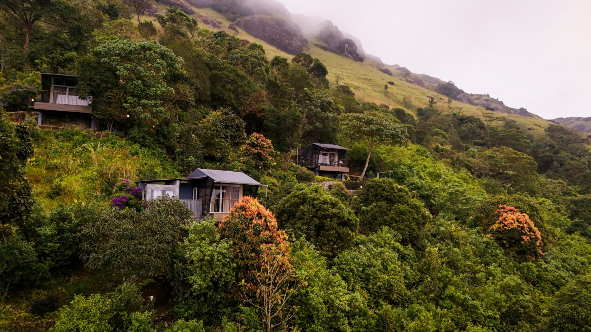 Mist rolling over the hills around Pan Haven